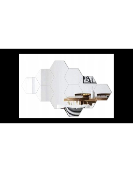 Specchio decorativo esagono 8pz