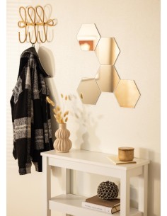 Specchio decorativo esagono 8pz 2