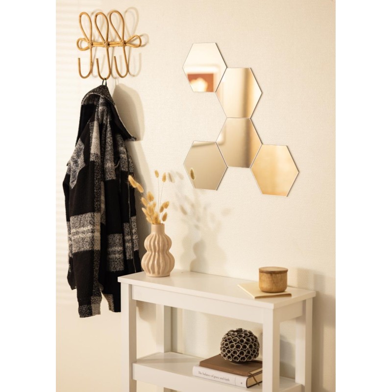 Specchio decorativo esagono 8pz
