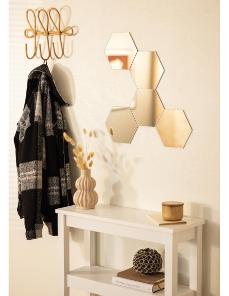 Specchio decorativo esagono 8pz