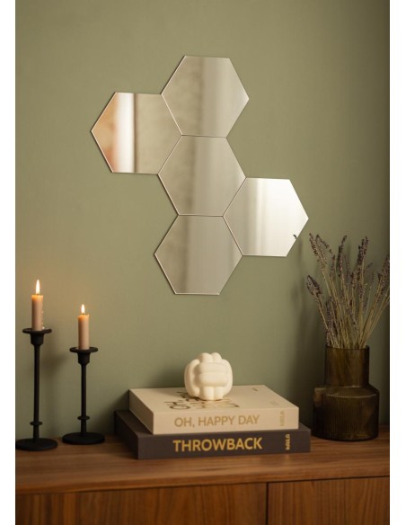 Specchio decorativo esagono 8pz