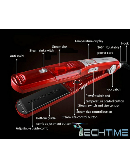 Piastra a Vapore per Capelli lisci Sonar