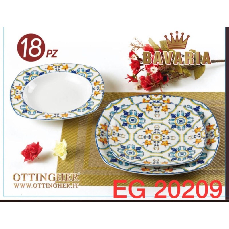 Set Piatti porcellana 18pz bavaria art.20209