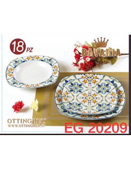 Set Piatti porcellana 18pz bavaria art.20209