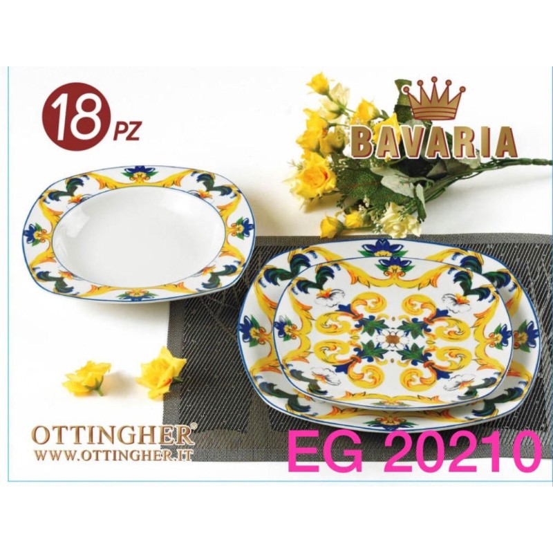 Set Piatti porcellana 18pz. Bavaria art.20210