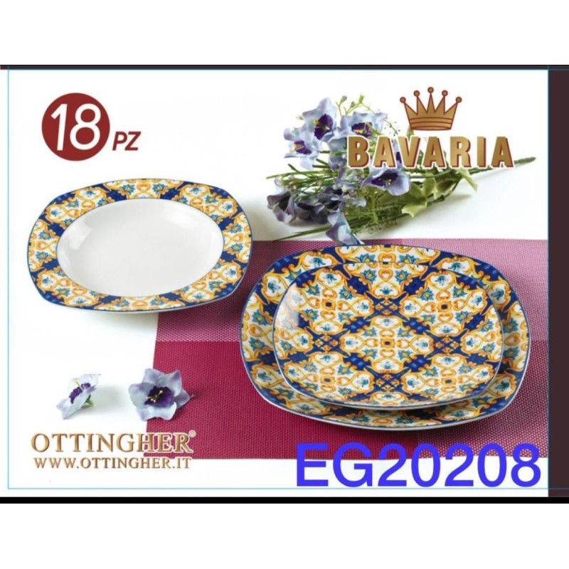 Set Piatti porcellana 18pz. bavaria art.20208
