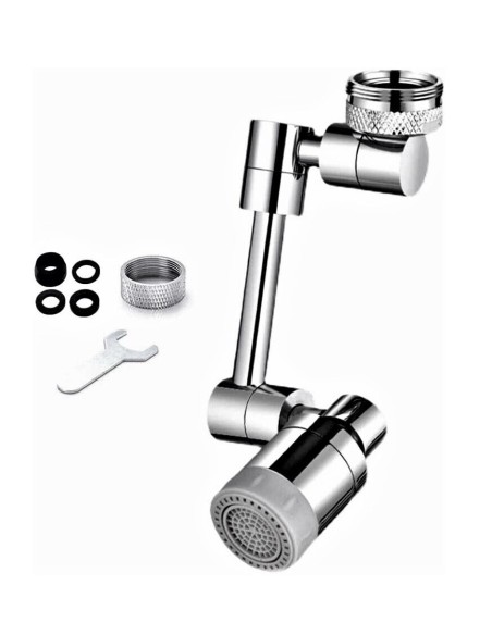 Rubinetto Universale Snodabile Con Filtro Rotante 1080 Gradi E Getto A Spruzzo