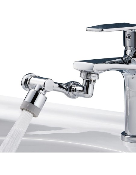 Rubinetto Universale Snodabile Con Filtro Rotante 1080 Gradi E Getto A Spruzzo