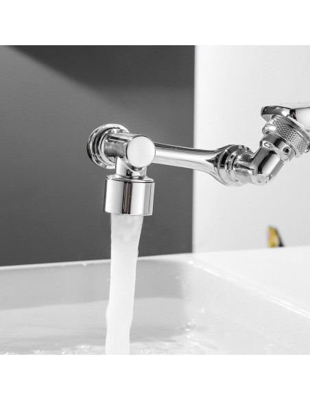 Rubinetto Universale Snodabile Con Filtro Rotante 1080 Gradi E Getto A Spruzzo