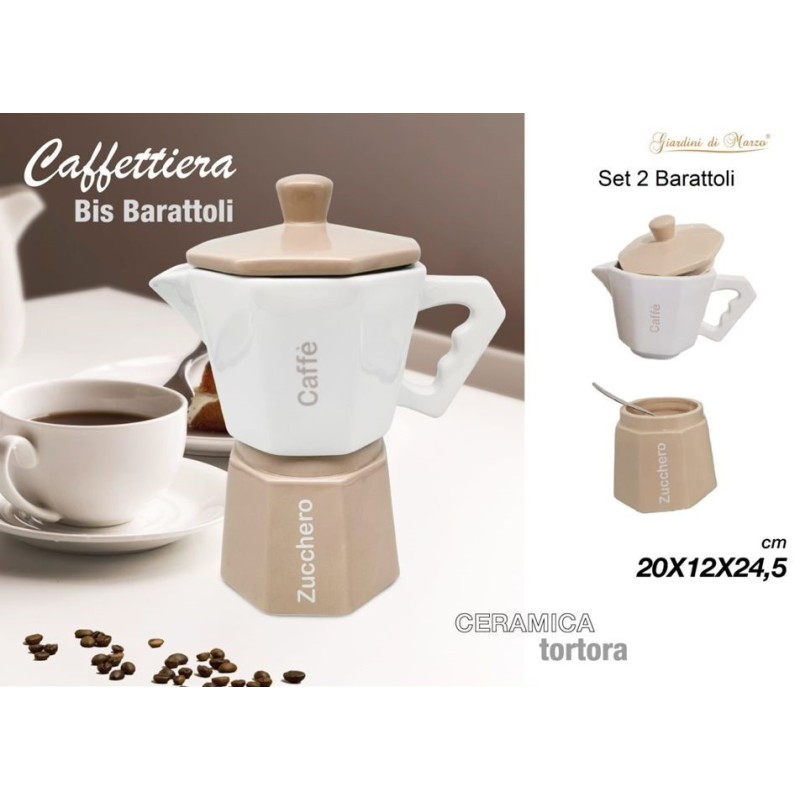 Caffettiera barattolo caffè,zucchero Ceramica...