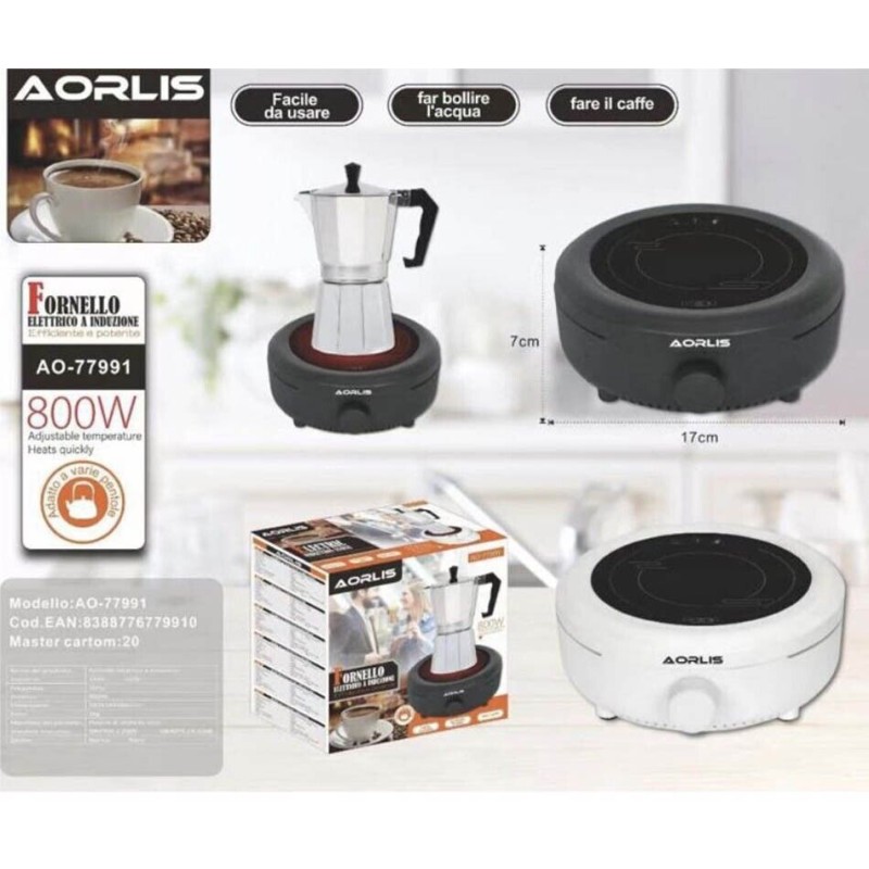 Piastra ad induzione 800W 220V ceramica...