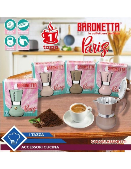 Macchina caffè Baronetta 1 Tazza vari colori