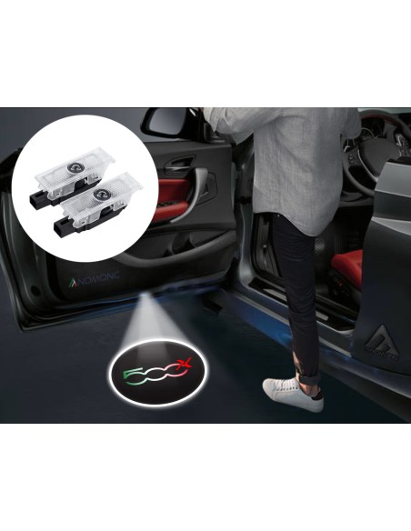 Luci sottoporta 500X tricolore Italia con filo