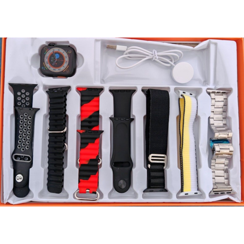 Smartwatch bluetooth 49mm 7 cinturini display 2.1"