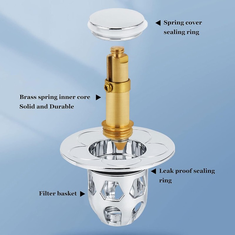 2 Pezzi Confezione da Scarico Lavabo Bagno...