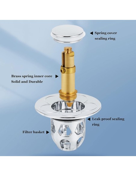 2 Pezzi Confezione da Scarico Lavabo Bagno Universale Tappi