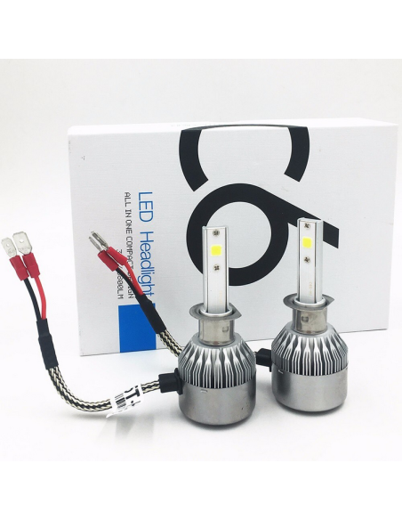 2x Kit lampade LED bianco H11 36W 3800LM 6000K Auto Moto C6