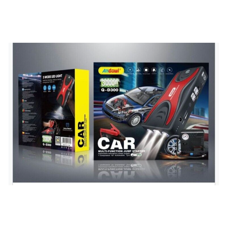 Caricabatteria per auto e kit di gonfiaggio...