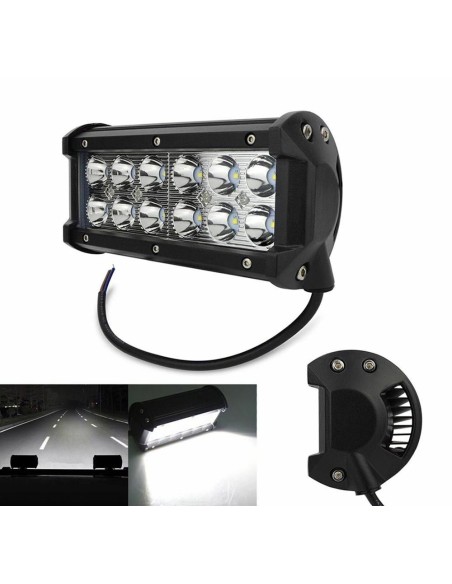 2x faro faretti LED supplementari fuoristrada 12 LED 36W 6000K IP68