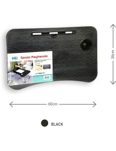 Tavolino da Letto Nero Portatile per Laptop PC Computer 2