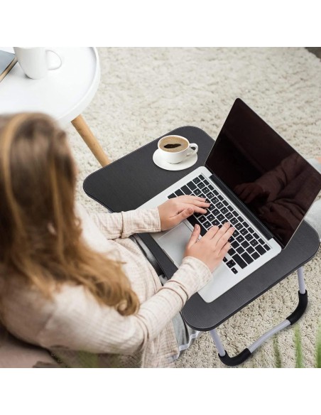 Tavolino da Letto Nero Portatile per Laptop PC Computer