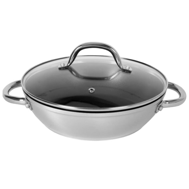 Tegame con coperchio e fondo a induzione 28cm