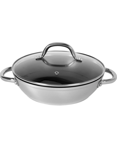 Tegame con coperchio e fondo a induzione 28cm