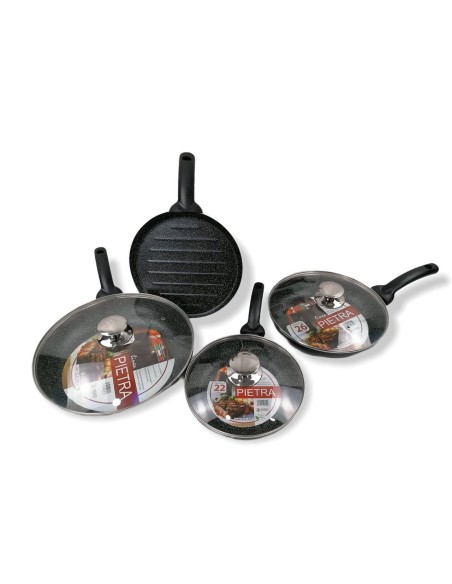 Batteria di Pentole 7 Pezzi linea Pietra