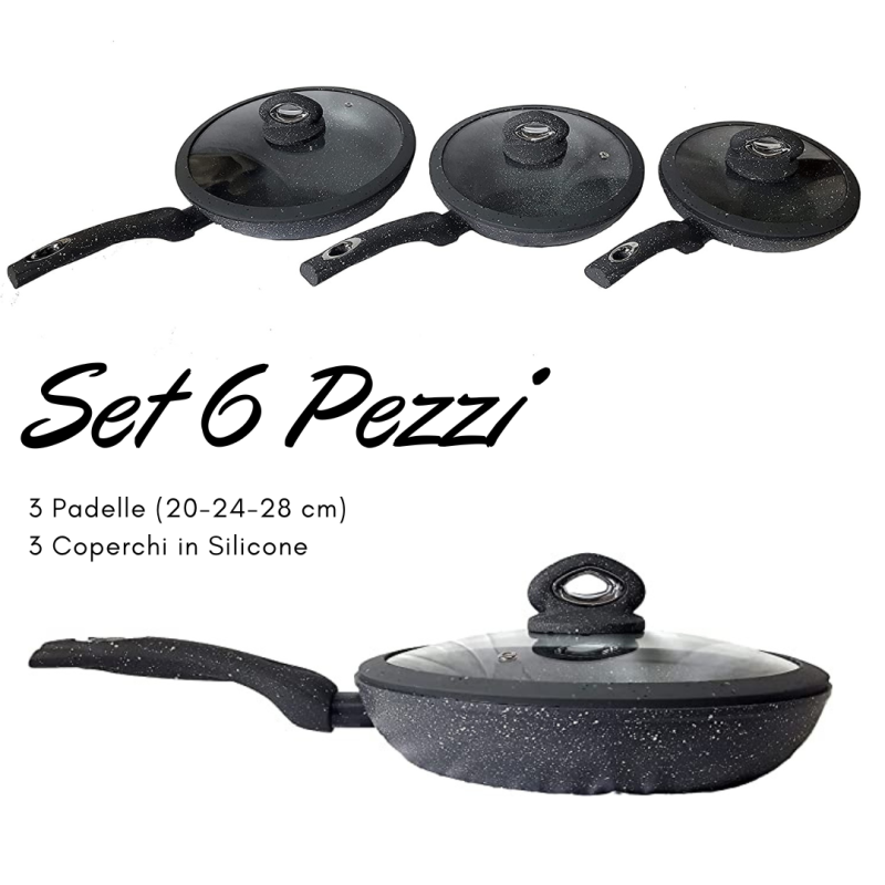 Set 6 pezzi gran pierre Bavaria 3 Padelle...