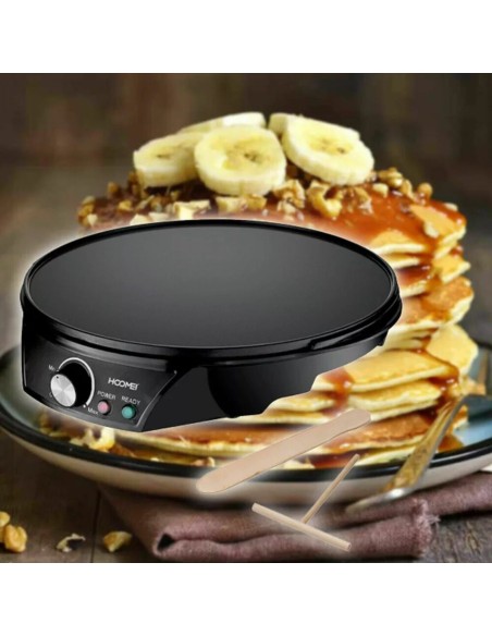 Crepiera Piastra Elettrica per Crepes Piadine Ripiene Dolci Salate 1200W HM-5855