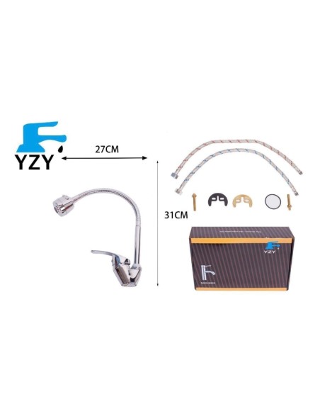 Rubinetto Miscelatore Rompigetto Flessibile Cucina Lavello Cromato 62008 yzy