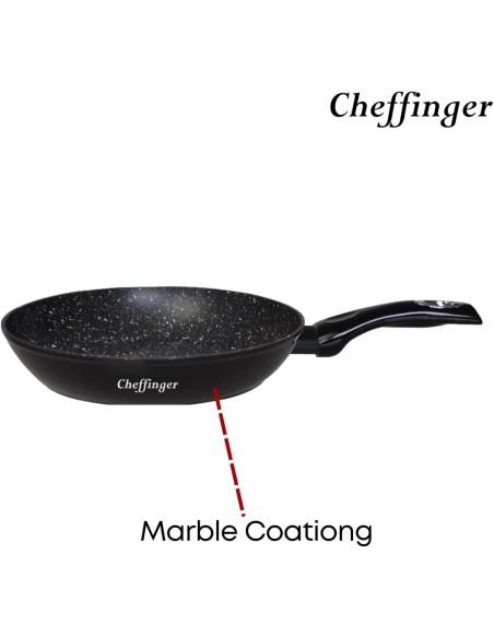 Set pentole a induzione pentole liscio Nero Cheffinger