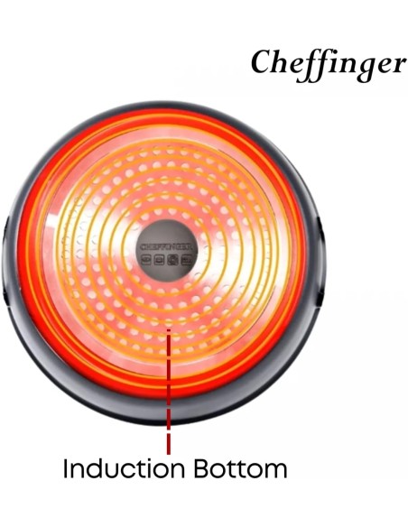 Set pentole a induzione pentole liscio Nero Cheffinger
