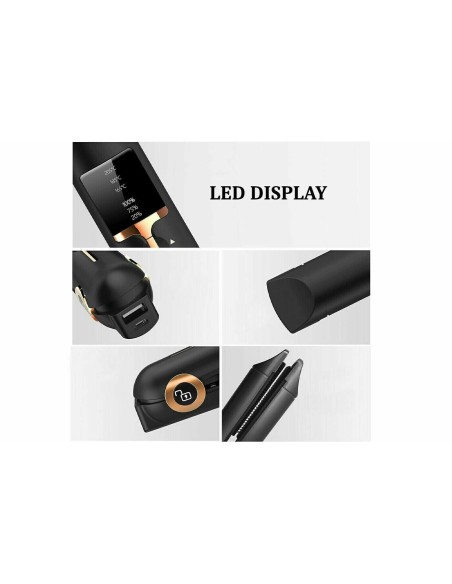 Piastra per Capelli Portatile Senza Fili Per Ricci e Lisci ricaricabile USB 2in1