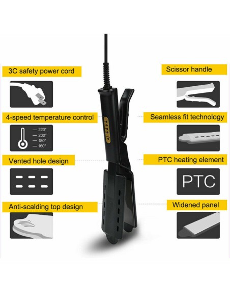 Piastra per capelli IONICO a Vapore tormalina professionale super lisciante