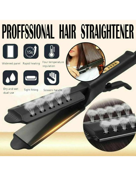 Piastra per capelli IONICO a Vapore tormalina professionale super lisciante