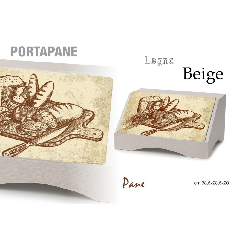 Portapane in Legno Beige