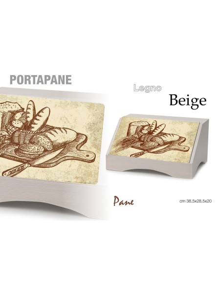 Portapane in Legno Beige