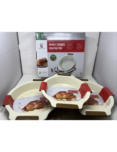 Tris teglie da forno rivestite in ceramica manici in... 2