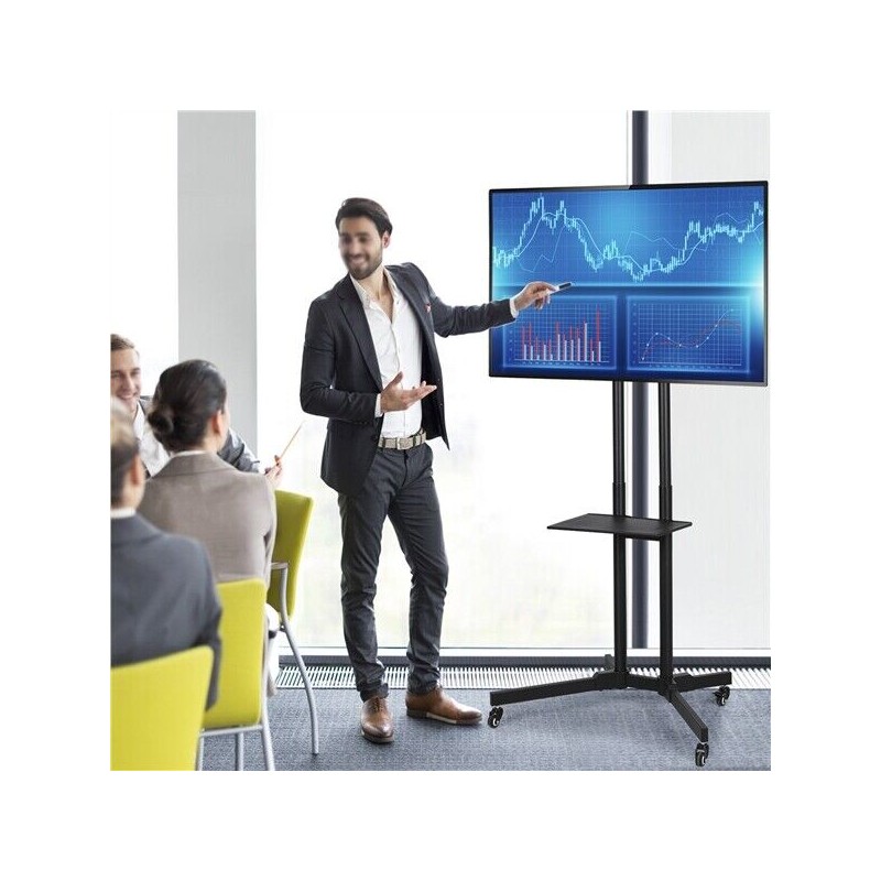 Supporto TV da Pavimento Mobile Carrello Staffa...