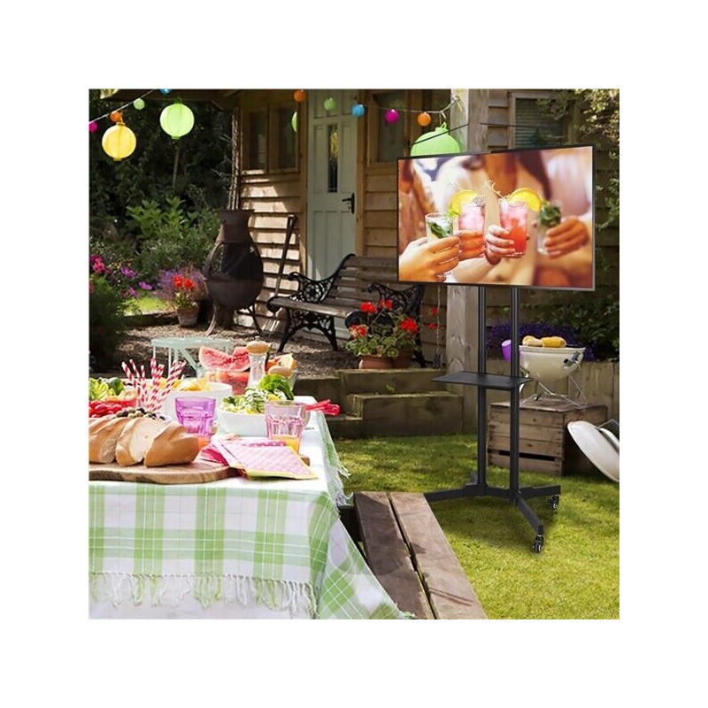 Supporto TV da Pavimento Mobile Carrello Staffa...