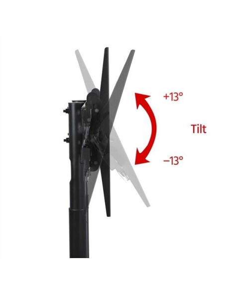 Supporto TV da Pavimento Mobile Carrello Staffa Porta TV 32 a 75 Pollici Ruote