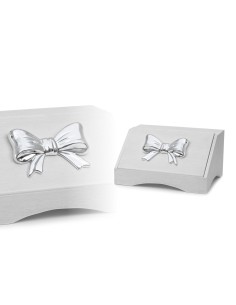 Portapane con Fiocco Argento legno e ceramica 2