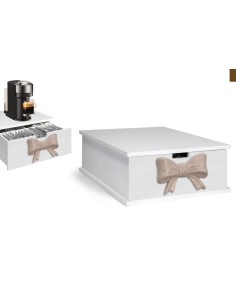 Portacialde in legno fiocco Tortora in ceramica e Legno 2