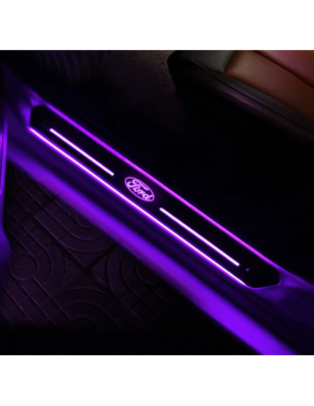 4pz anteriore e posteriore battitacco LED Ford RGB senza fili adesivo