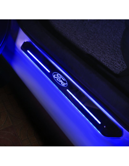 4pz anteriore e posteriore battitacco LED Ford RGB senza fili adesivo