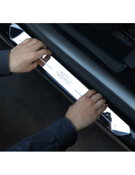 4pz anteriore e posteriore battitacco LED Ford RGB senza fili adesivo