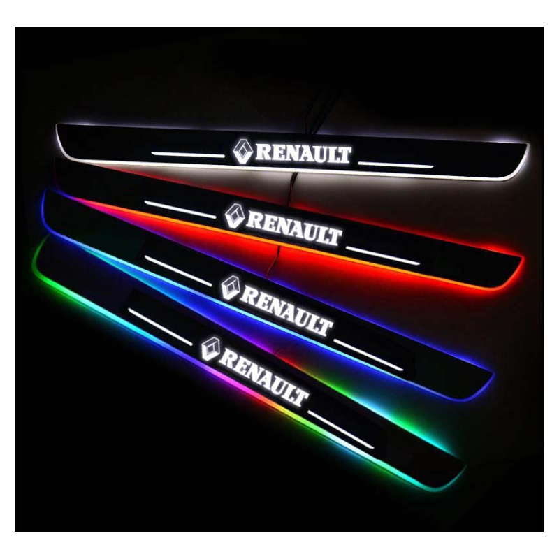 4pz anteriore e posteriore battitacco LED Renault RGB senza fili adesivo