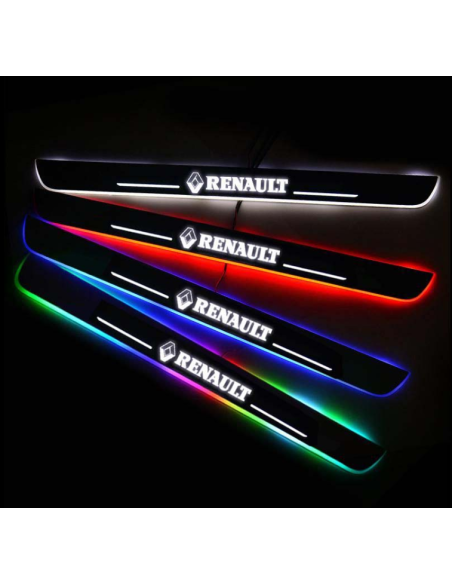 4pz anteriore e posteriore battitacco LED Renault RGB senza fili adesivo