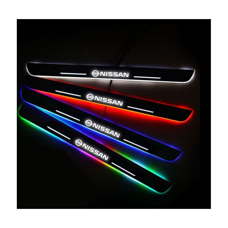 4pz anteriore e posteriore battitacco LED Nissan RGB senza fili adesivo